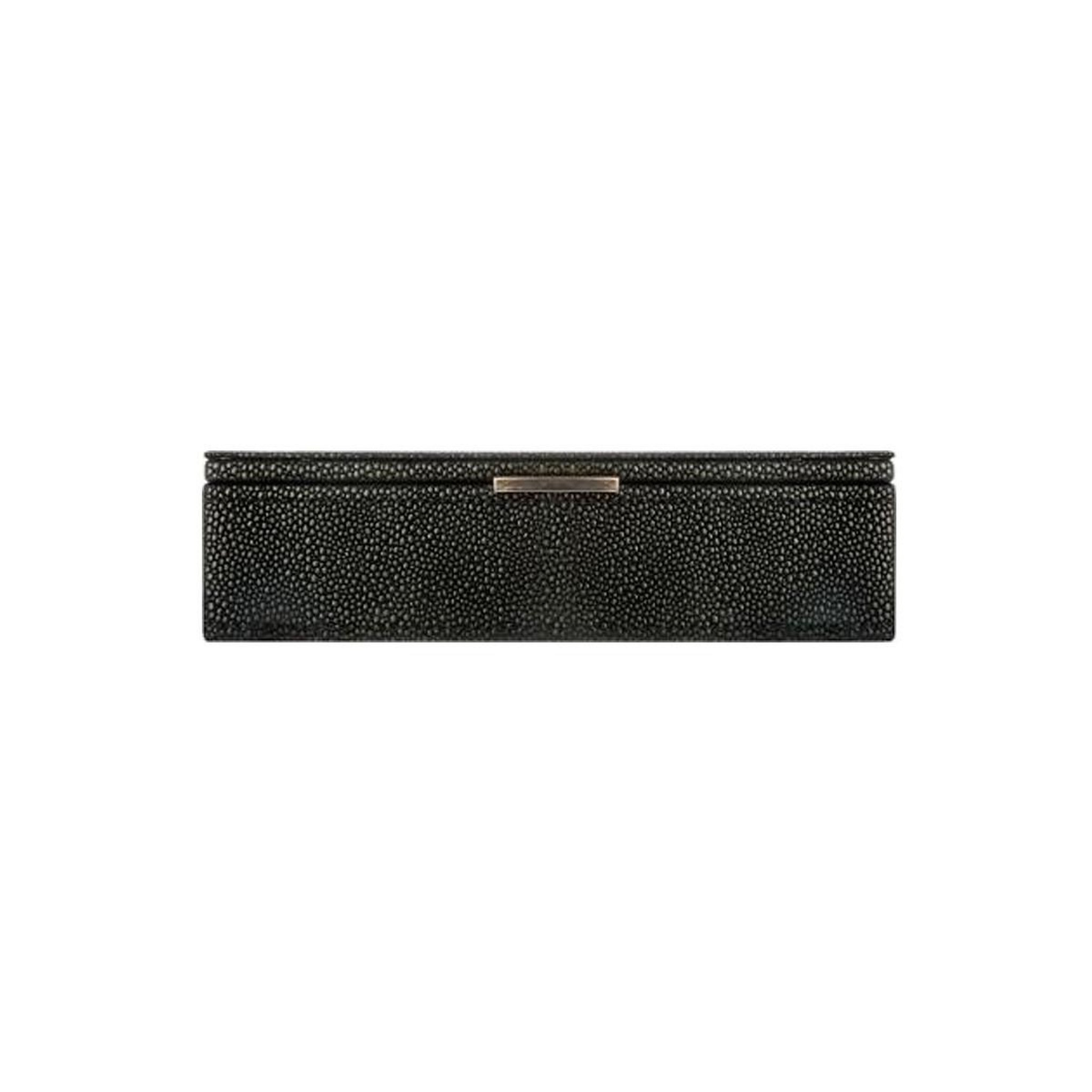Voir la diapositive 2 : ATMOSPHERA Boîte à bijoux  grainé  26cm noir
