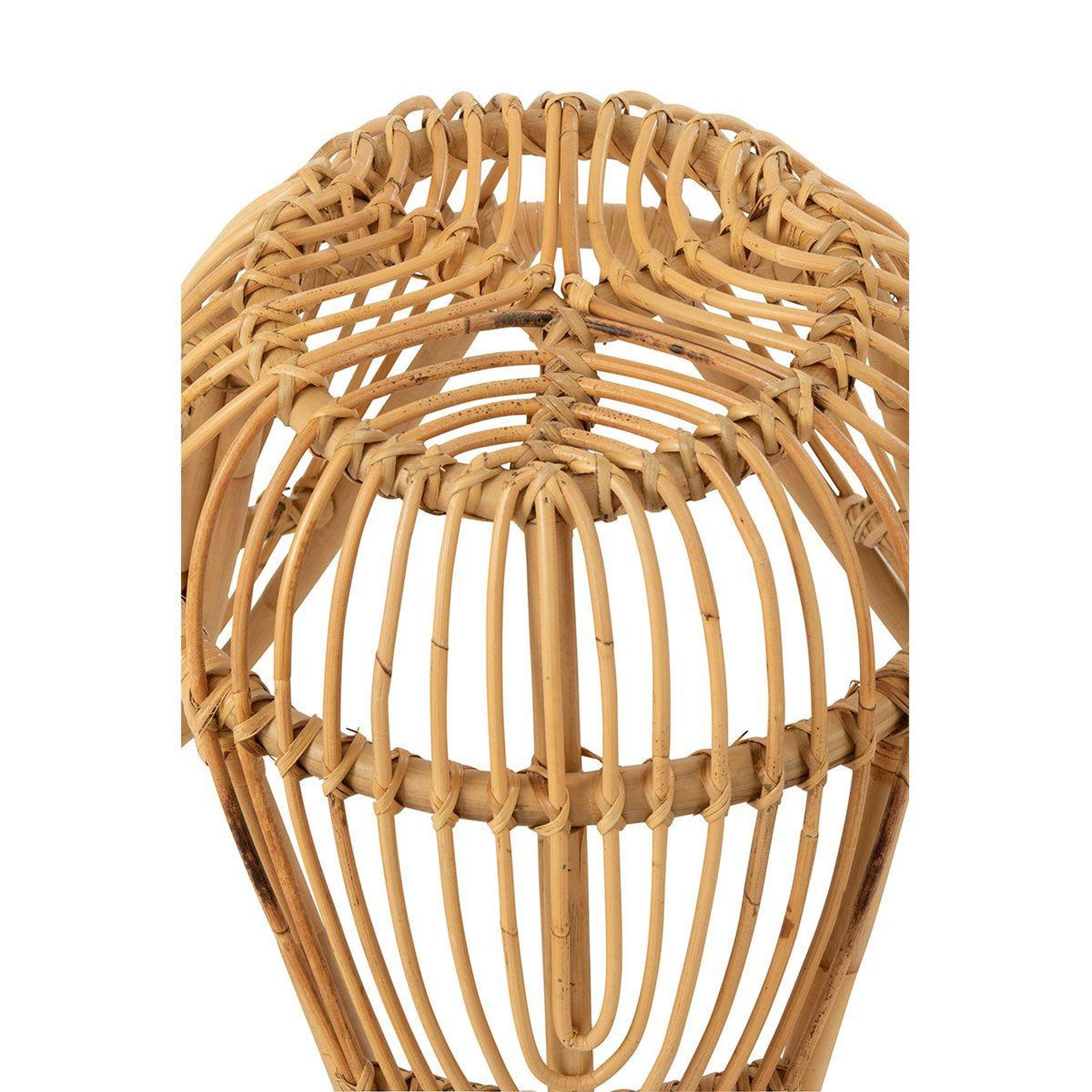 Voir la diapositive 3 : J-LINE Tabouret design en rotin  léa  44cm naturel