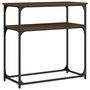 Voir la diapositive 2 : VIDAXL Table console chene marron 75x35,5x75 cm bois d'ingenierie