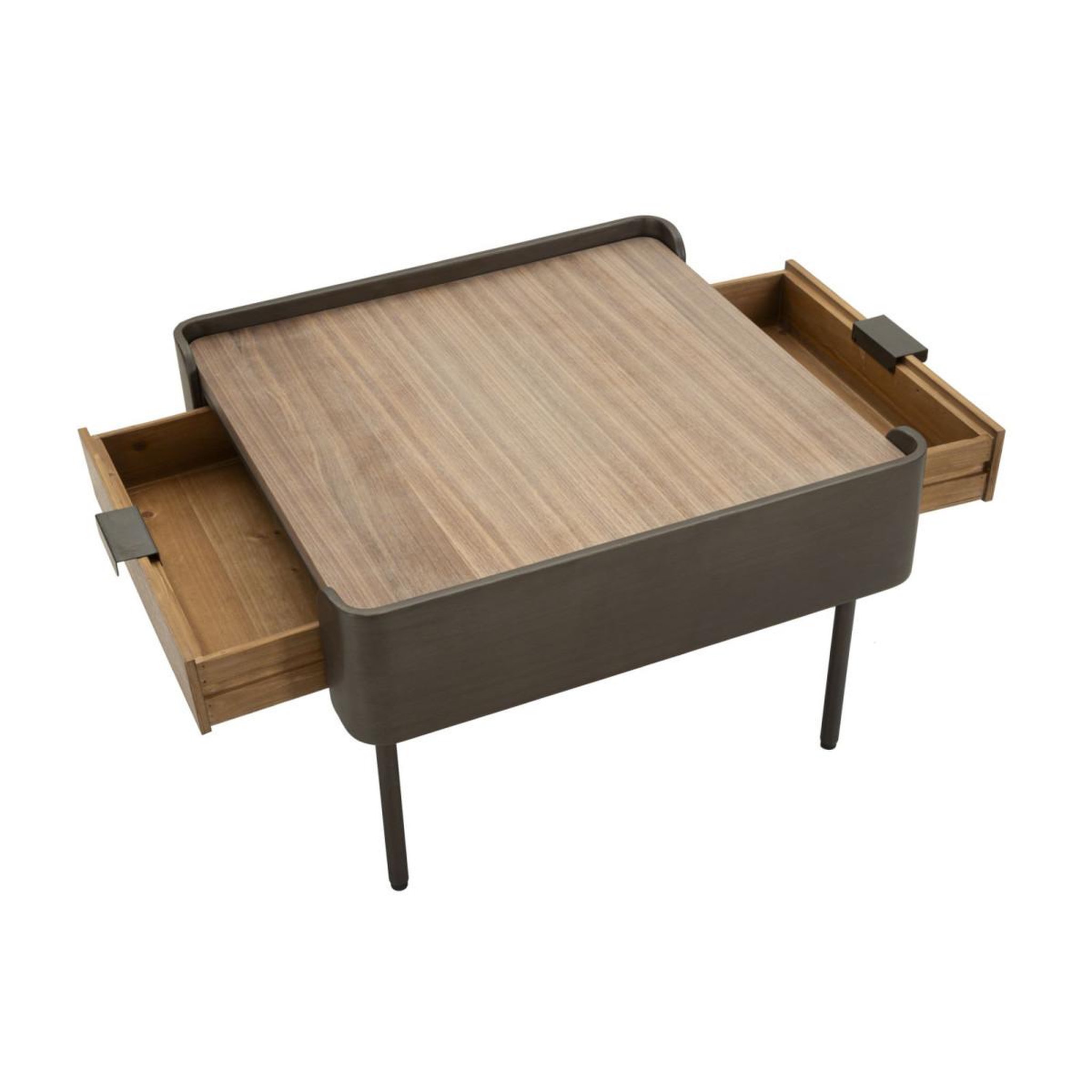 Voir la diapositive 3 : Paris Prix Table basse 2 tiroirs en bois  toronto  60cm naturel