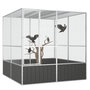 Voir la diapositive 2 : VIDAXL Cage a oiseaux Anthracite 213,5x217,5x211,5 cm Acier galvanise