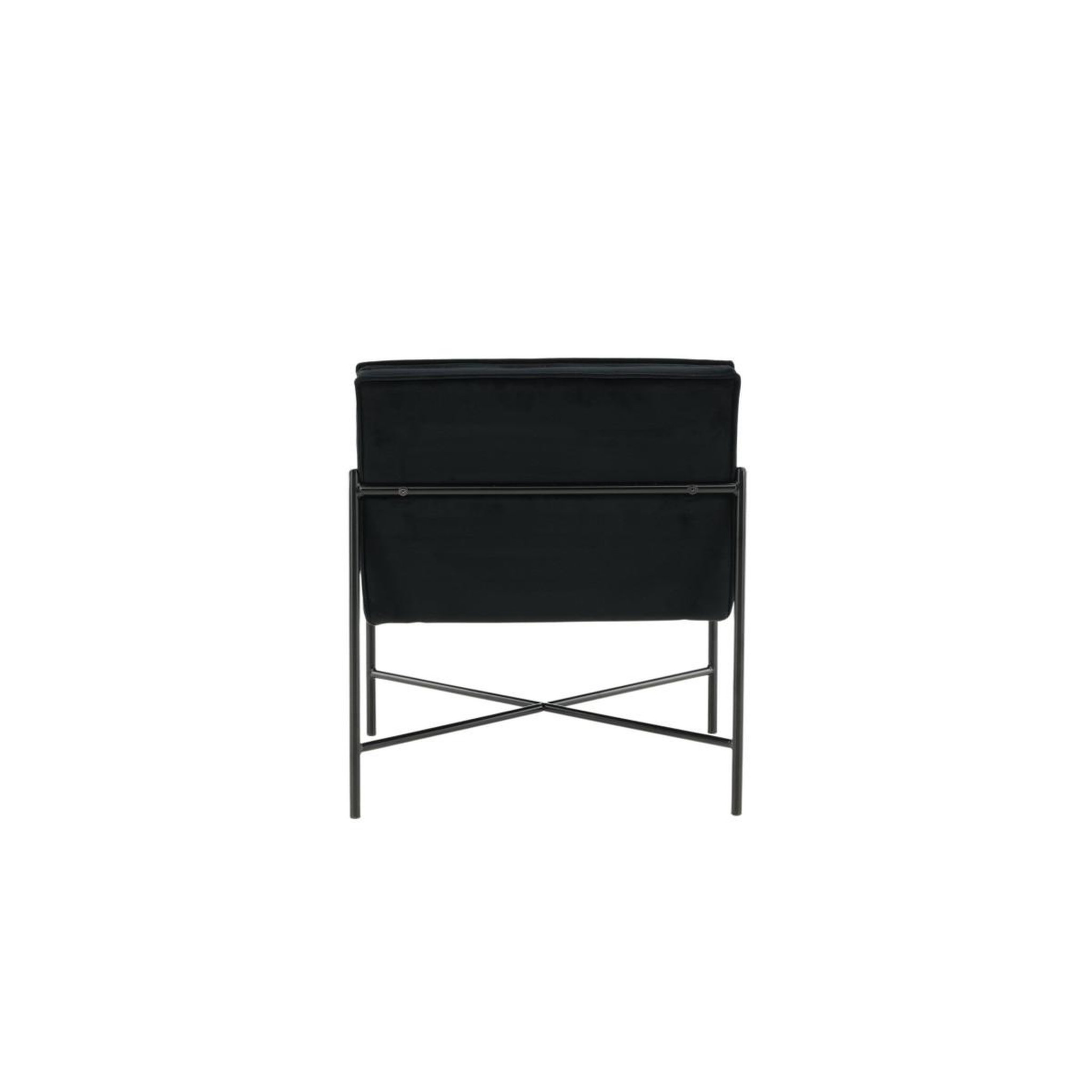 Voir la diapositive 5 : Paris Prix Fauteuil Design Velours  Rakel  78cm Noir