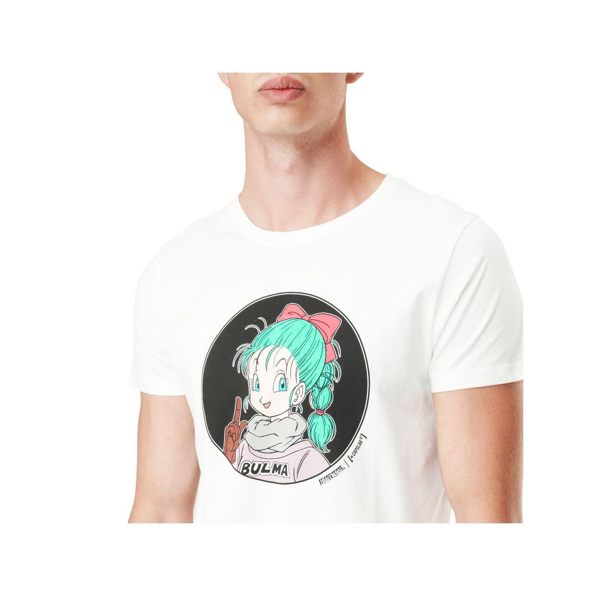 CAPSLAB T-shirt homme en coton col rond Dragon Ball Bulma