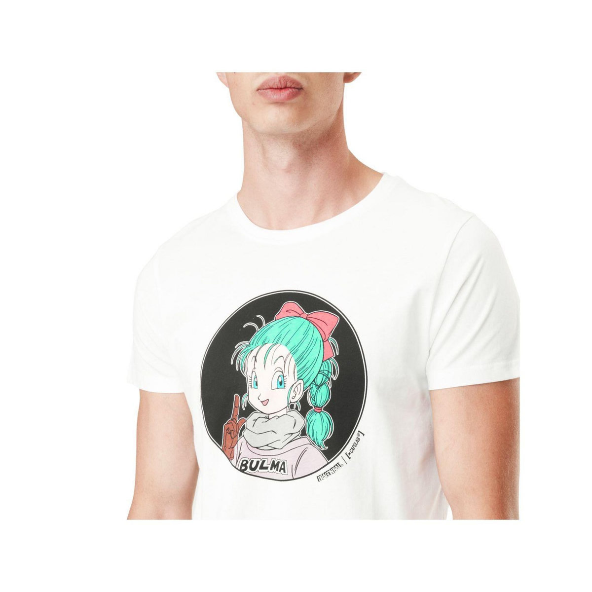 CAPSLAB T-shirt homme en coton col rond Dragon Ball Bulma