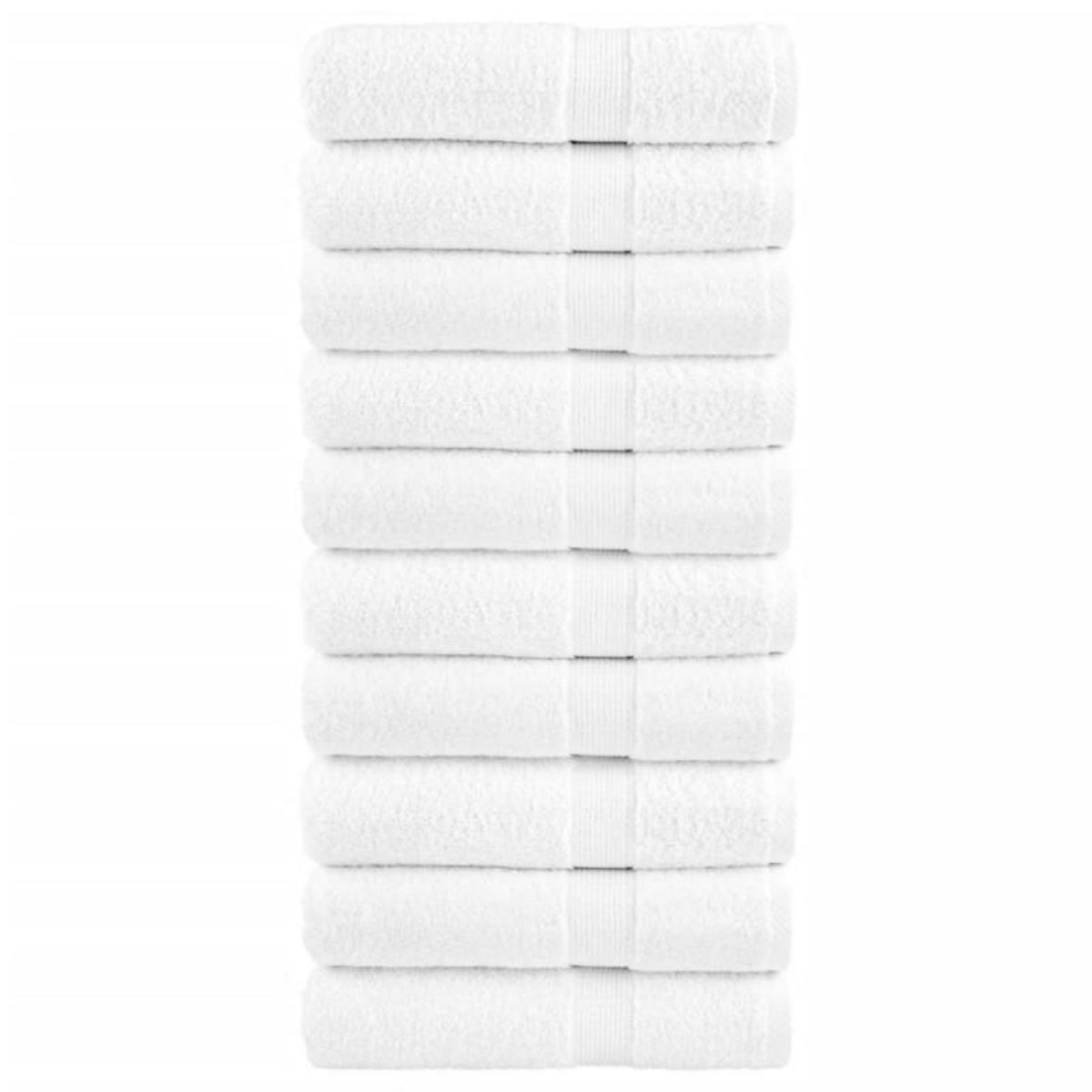 VIDAXL Serviettes de bain de qualité supérieure SOLUND 10 pcs blanc