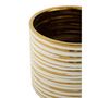 Voir la diapositive 2 : Paris Prix Lot de 2 Vases en Céramique  Blom  23cm Or & Blanc