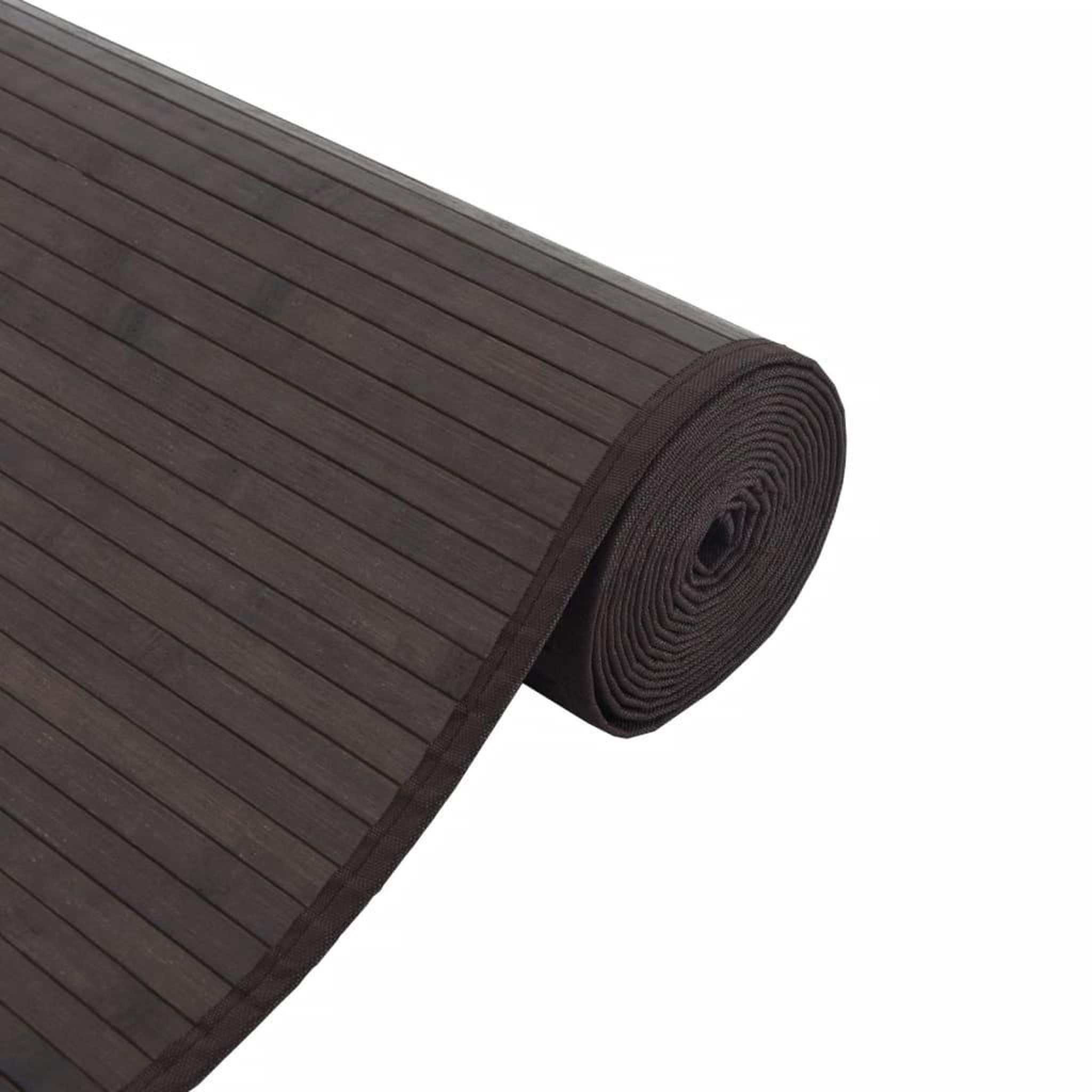 Voir la diapositive 4 : VIDAXL Tapis rectangulaire marron fonce 70x400 cm bambou