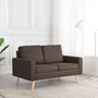 Voir la diapositive 1 : VIDAXL Canape a 2 places Marron Tissu