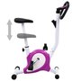 Voir la diapositive 2 : VIDAXL Vélo d appartement avec résistance à courroie Violet
