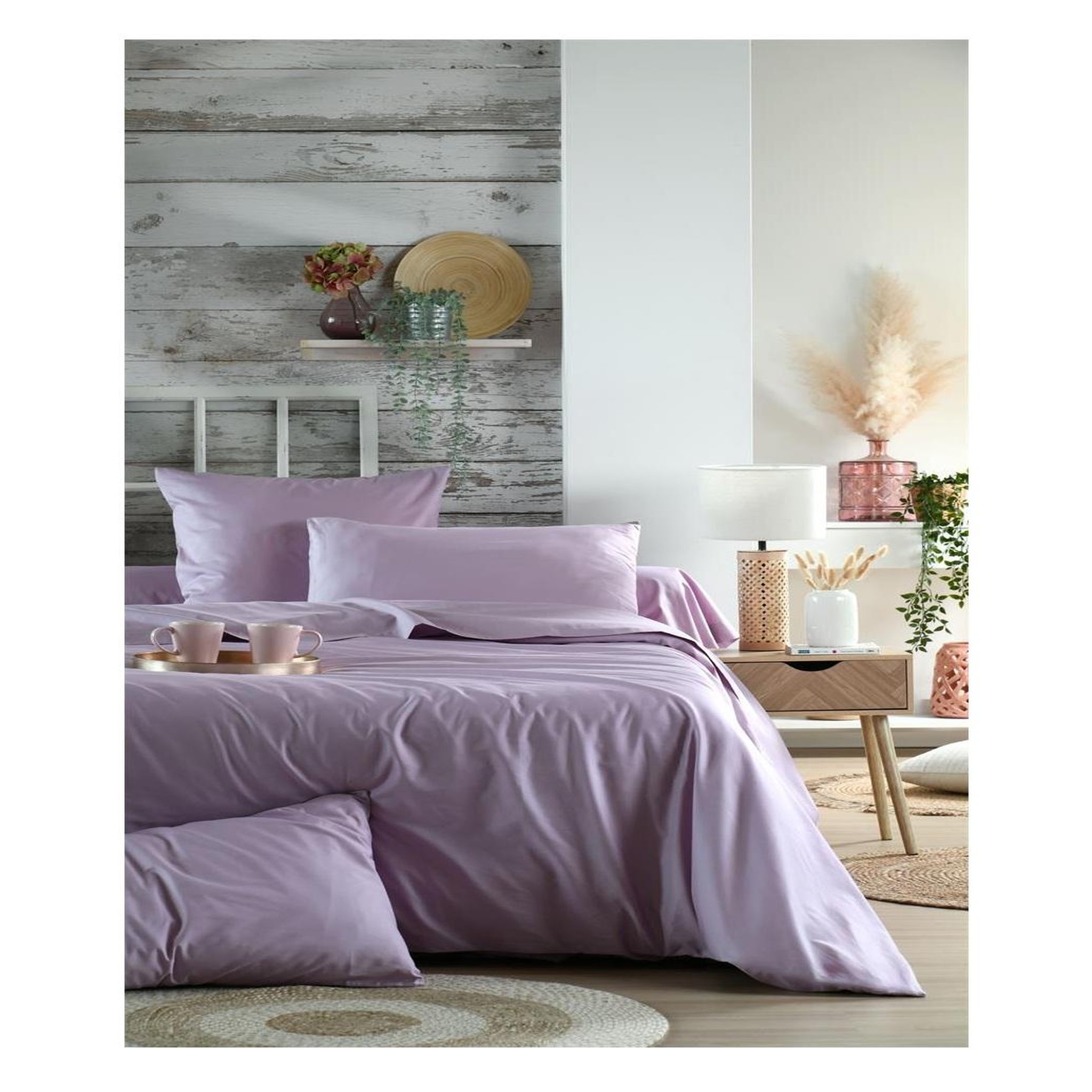 Voir la diapositive 3 : Eden Drap housse percale en coton nuage