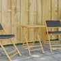 Voir la diapositive 1 : VIDAXL Table de jardin pliable 55x55x75 cm bambou