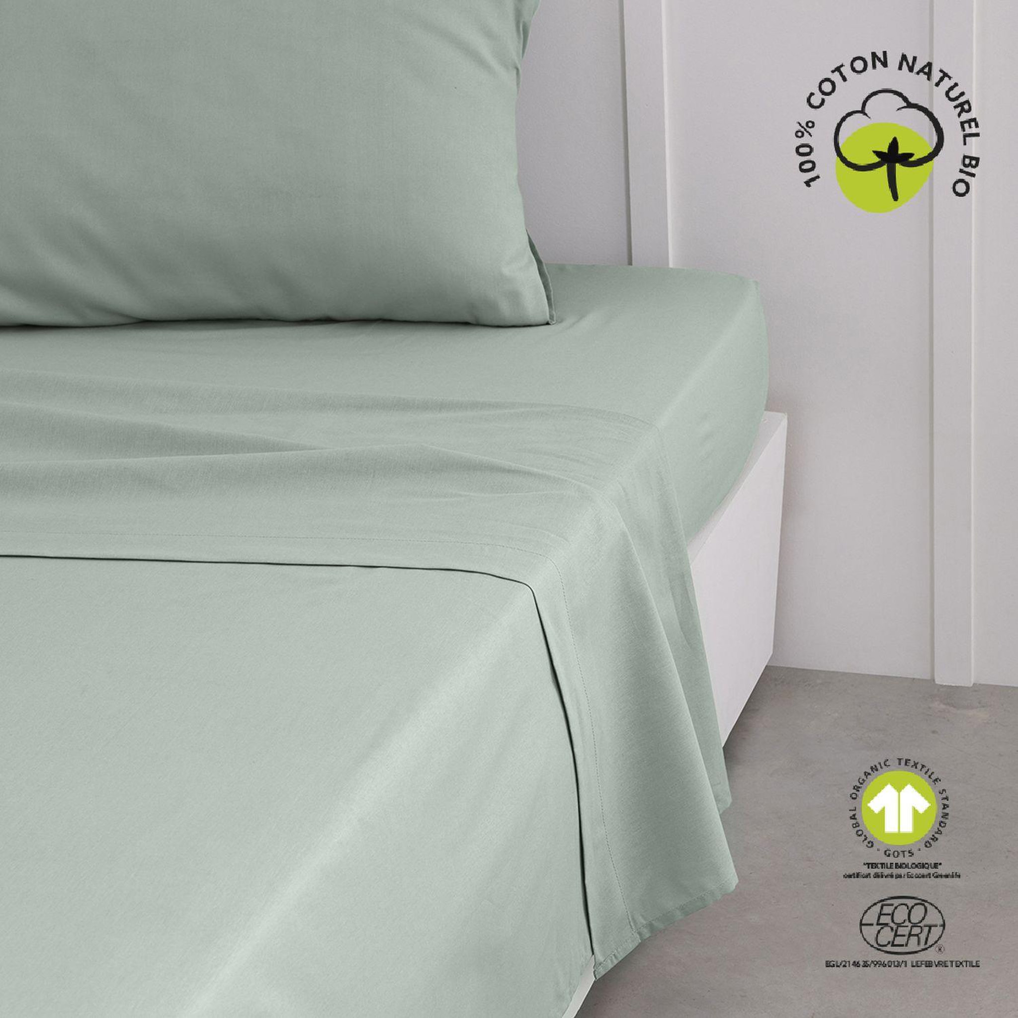 Voir la diapositive 2 : Today Drap plat - 100% coton BIO