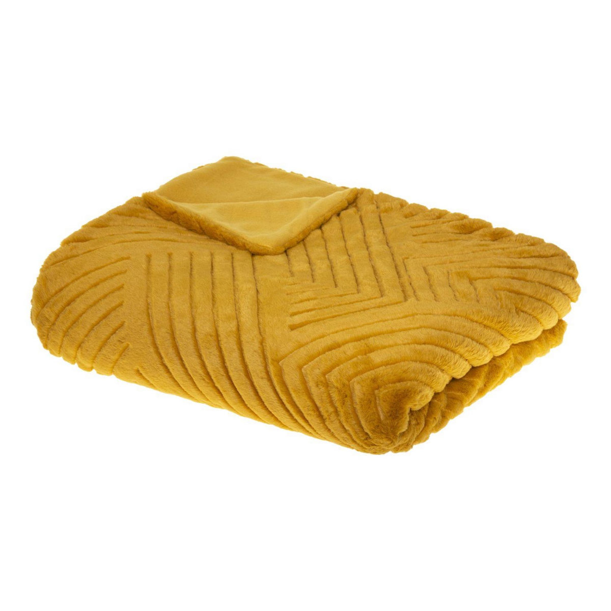 ATMOSPHERA Plaid imitiation fourrure effet 3D