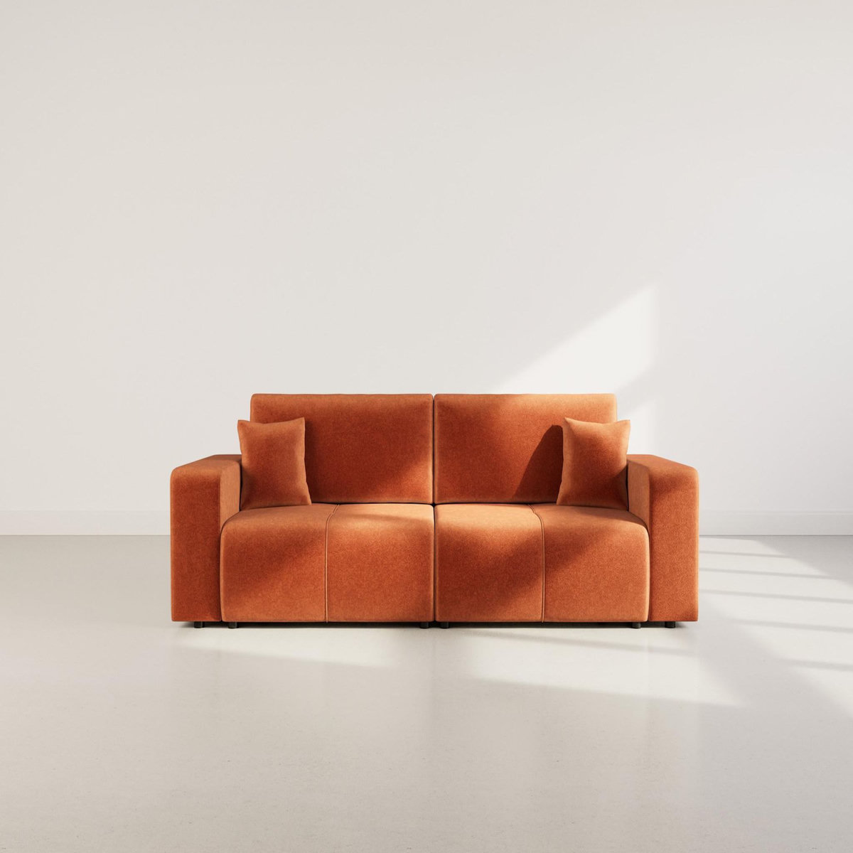 BEST MOBILIER Nicole - canapé droit 4 places convertible avec coffre en tissu