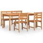 Voir la diapositive 2 : VIDAXL Ensemble a manger de jardin 4 pcs Bois de teck massif