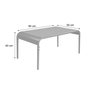 Voir la diapositive 4 : SWEEEK Table basse de jardin rectangulaire acier 90cm anthracite - Amélia