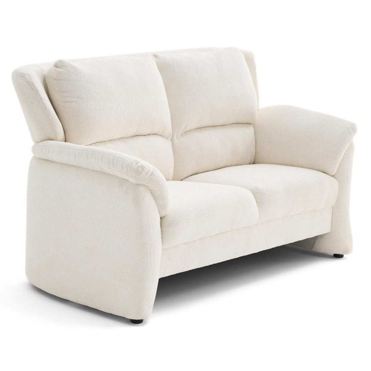 LISA DESIGN Bastille - canapé droit 2 places en tissu velours relief