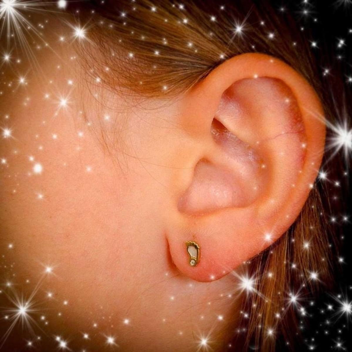 L'ATELIER D'AZUR Boucles d'Oreilles Or 18 Carats 750/000 Jaune et Nacre - Pieds