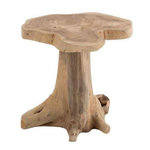 Paris Prix Table d'Appoint en Bois de Teck  Amy  40cm Naturel