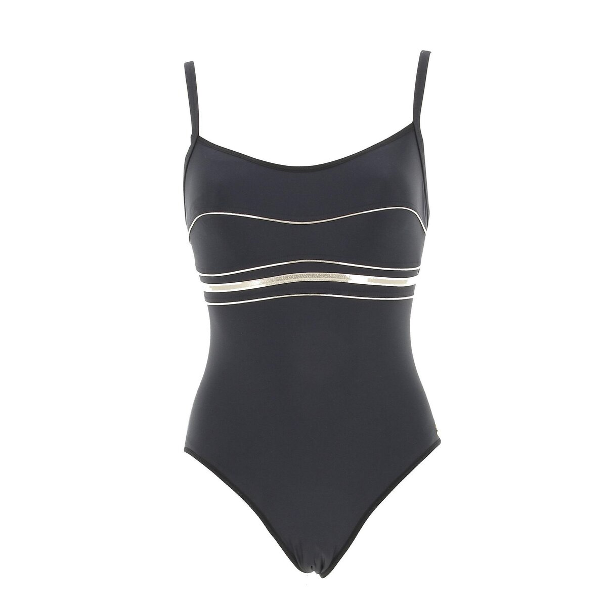 Maillot de bain 1 pièce blanc et noir