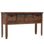 Voir la diapositive 1 : VIDAXL Table console Bois massif de sapin 131 x 35,5  x 75 cm Marron