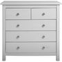 Voir la diapositive 3 : VS VENTA-STOCK Commode 5 tiroirs Berna dans les tiroirs Blanc, 79 cm Longueur