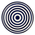 Paris Prix Assiette de Présentation en Céramique  Granada Rayure  34cm Bleu Cobalt