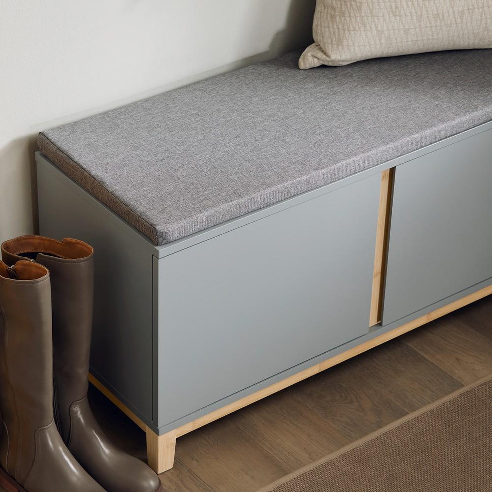 Voir la diapositive 4 : SOBUY SoBuy - Banc de rangement à chaussures avec deux portes - Nordique - FSR117