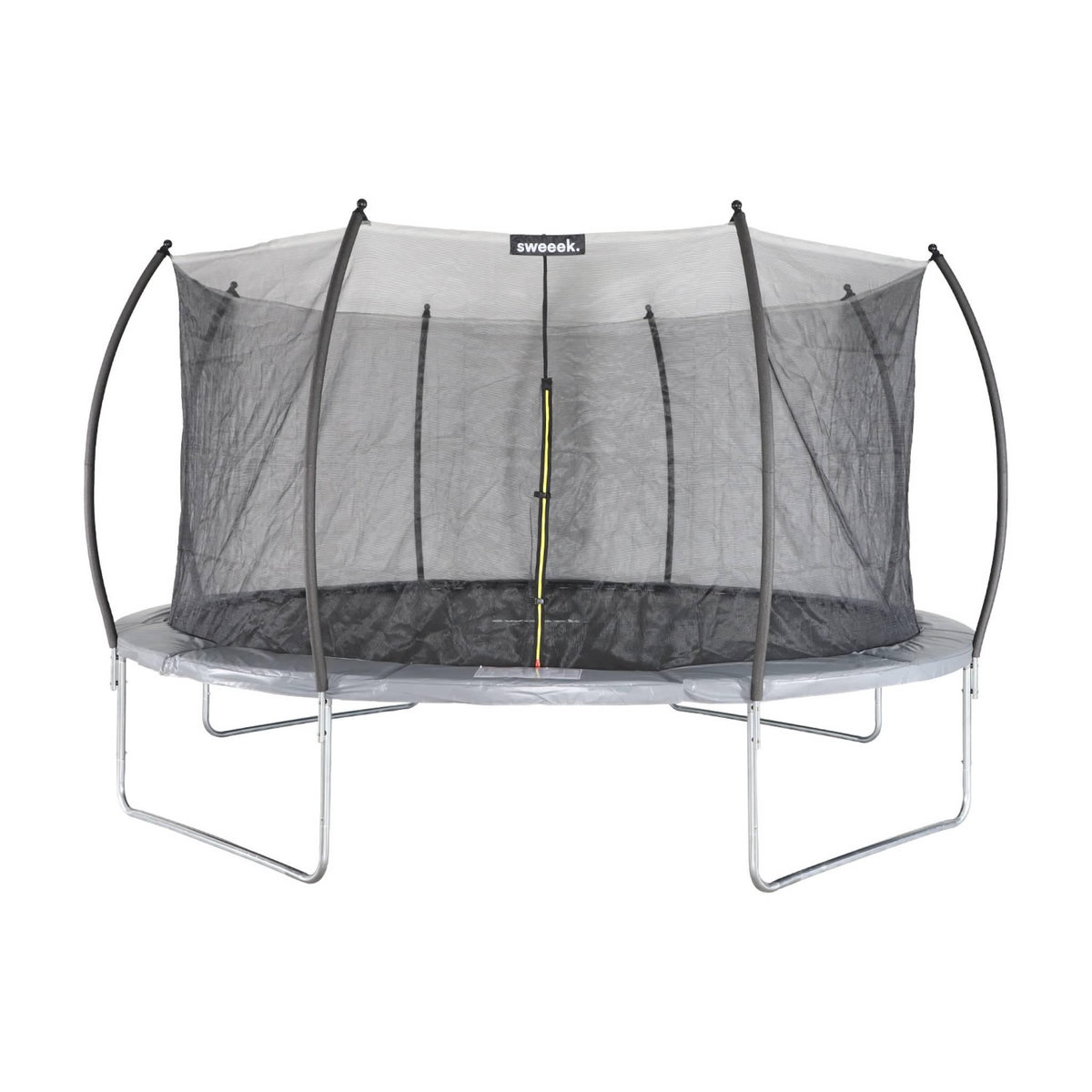 SWEEEK Trampoline rond Ø 430cm gris avec filet de protection intérieur - Venus Inner – Nouveau modèle - trampoline de jardin 4.30m 430 cm |Design | Qualité PRO. | Normes EU.