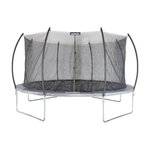 SWEEEK Trampoline rond Ø 430cm gris avec filet de protection intérieur - Venus Inner – Nouveau modèle - trampoline de jardin 4.30m 430 cm |Design | Qualité PRO. | Normes EU.