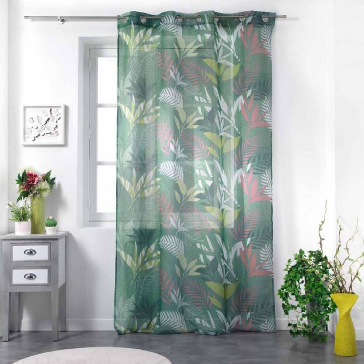 Paris Prix Rideau Voilage à Œillets  Assana  140x240cm Kaki