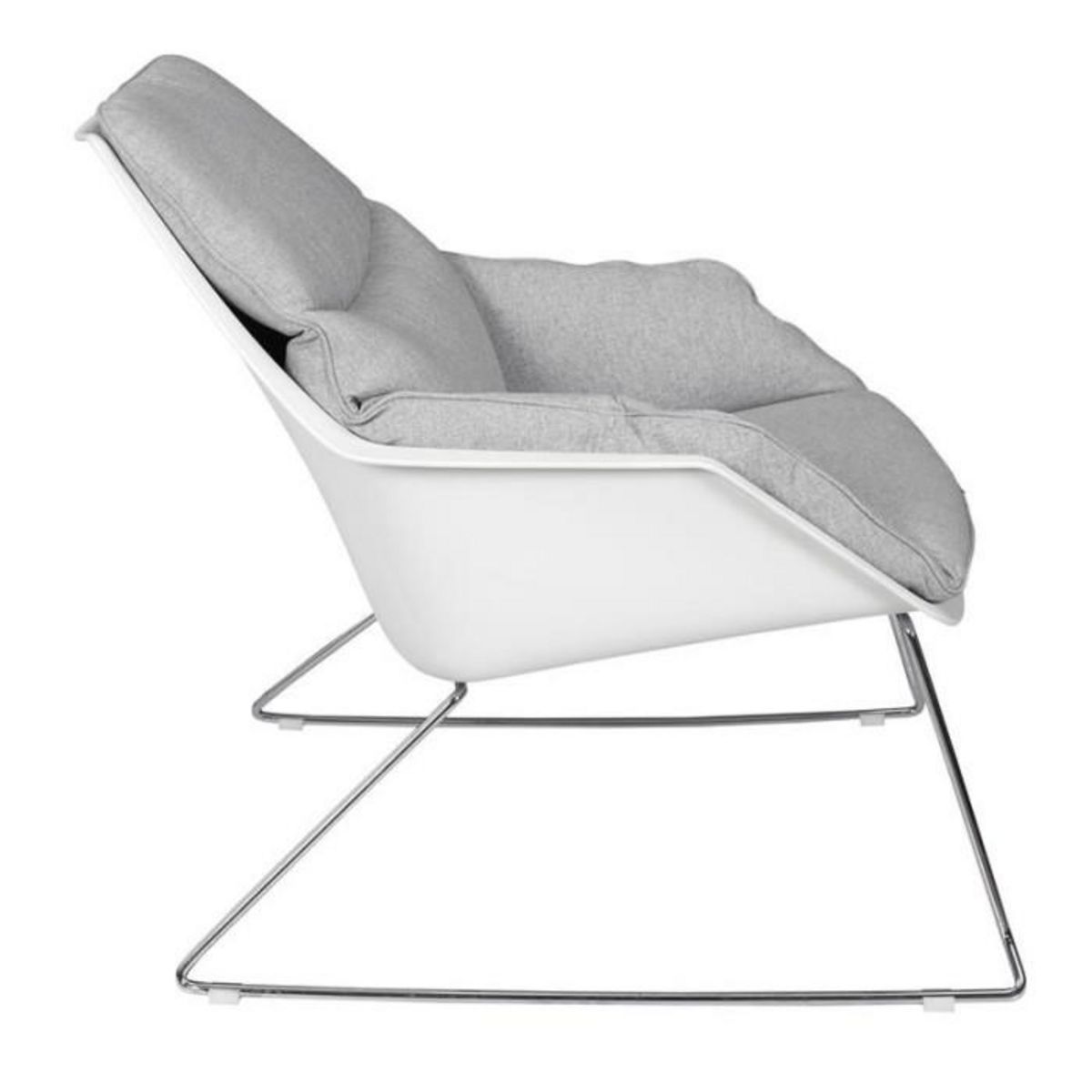 Paris Prix Fauteuil en Tissu Design  Mora  93cm Gris