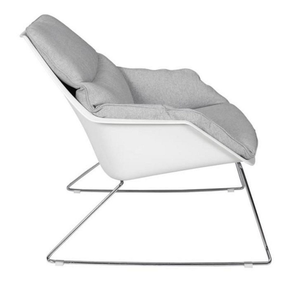 Paris Prix Fauteuil en Tissu Design  Mora  93cm Gris