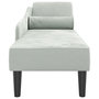 Voir la diapositive 4 : VIDAXL Chaise longue avec coussins gris clair velours