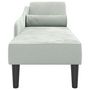 Voir la diapositive 4 : VIDAXL Chaise longue avec coussins gris clair velours