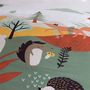 Voir la diapositive 4 : SWEEEK Parure de lit réversible ROBIN 1 place imprimé thème forêt d'automne en microfibre. 140 x 200cm. 1 housse de couette. 1 taie d'oreiller