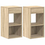 Voir la diapositive 2 : VIDAXL Tables de chevet avec tiroir 2 pcs chene sonoma 35x34x66,5 cm