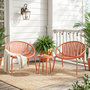 Voir la diapositive 6 : OUTSUNNY Salon de jardin design vintage 3 pièces 2 places brique