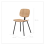 Voir la diapositive 4 : Rendez vous déco Lot de 2 chaises en bois plaqué frêne et pieds en métal-Hoodie