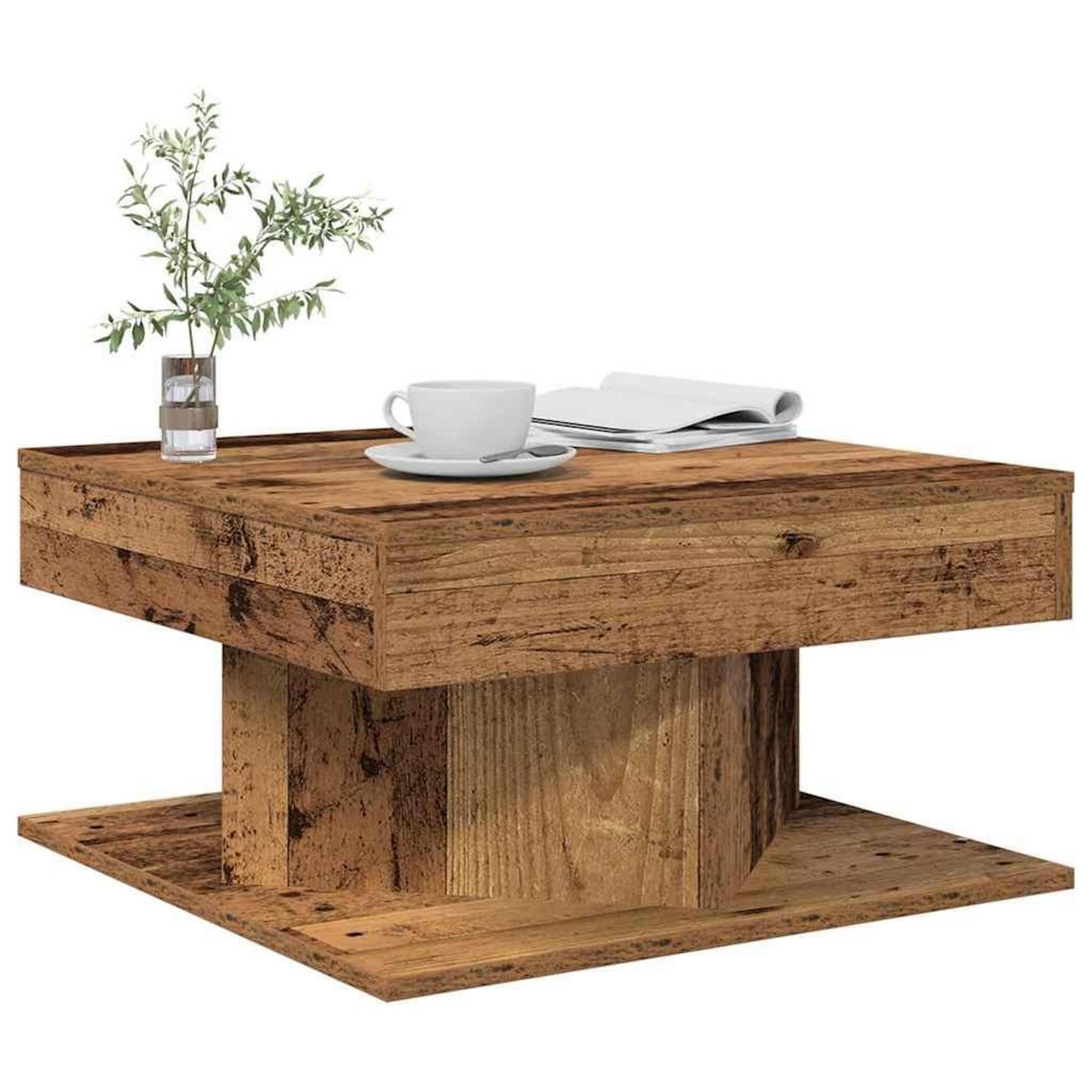 VIDAXL Table basse vieux bois 55x55x30 cm bois d'ingenierie