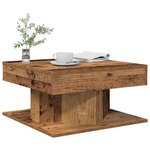 VIDAXL Table basse vieux bois 55x55x30 cm bois d'ingenierie