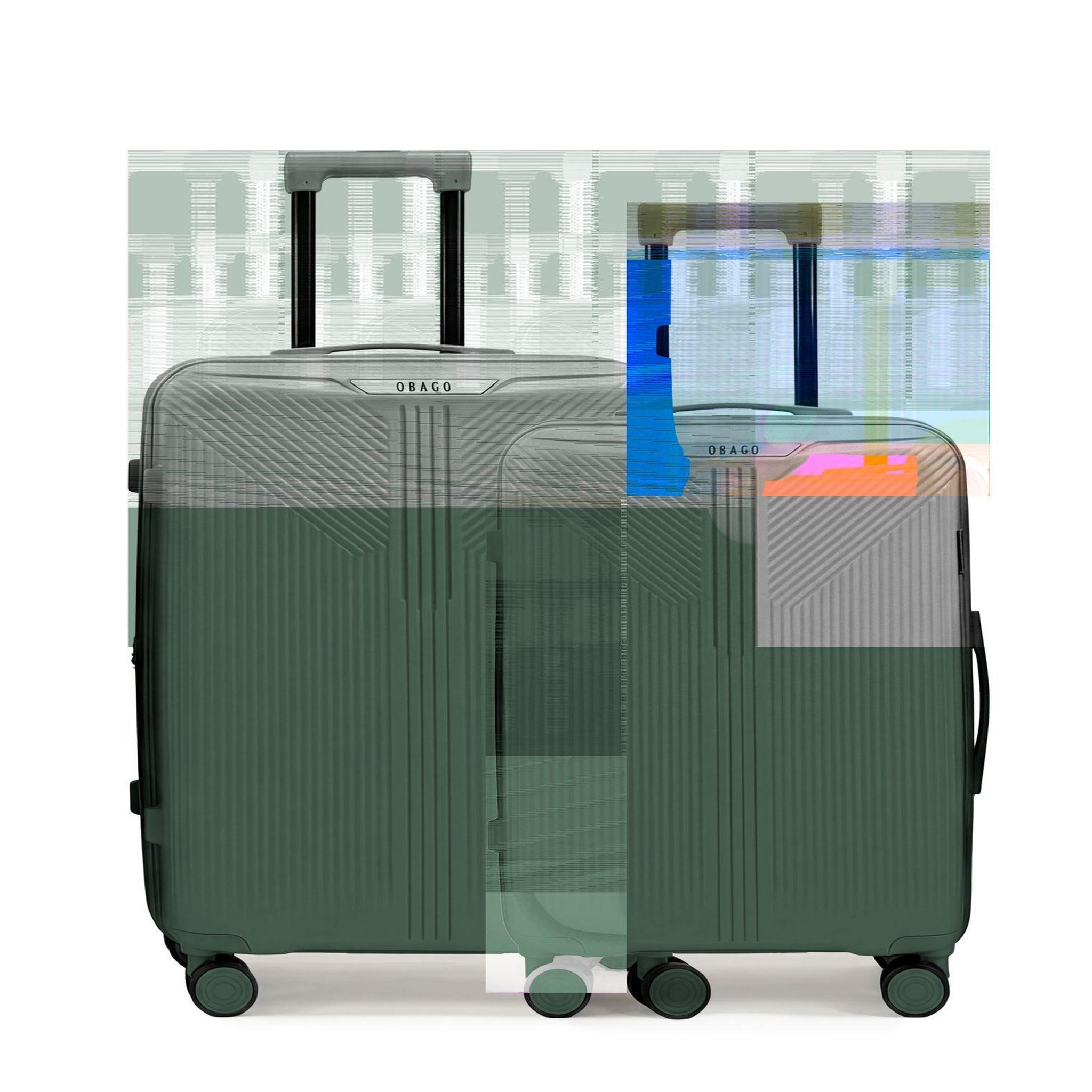 OBAGO Lot de 2 Valises Rigides Grand Format et Taille Moyenne ERIDAN