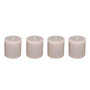 Voir la diapositive 1 : COMPTOIR DE LA BOUGIE Lot de 4 Bougies Votives  Rustic  4,5cm Taupe