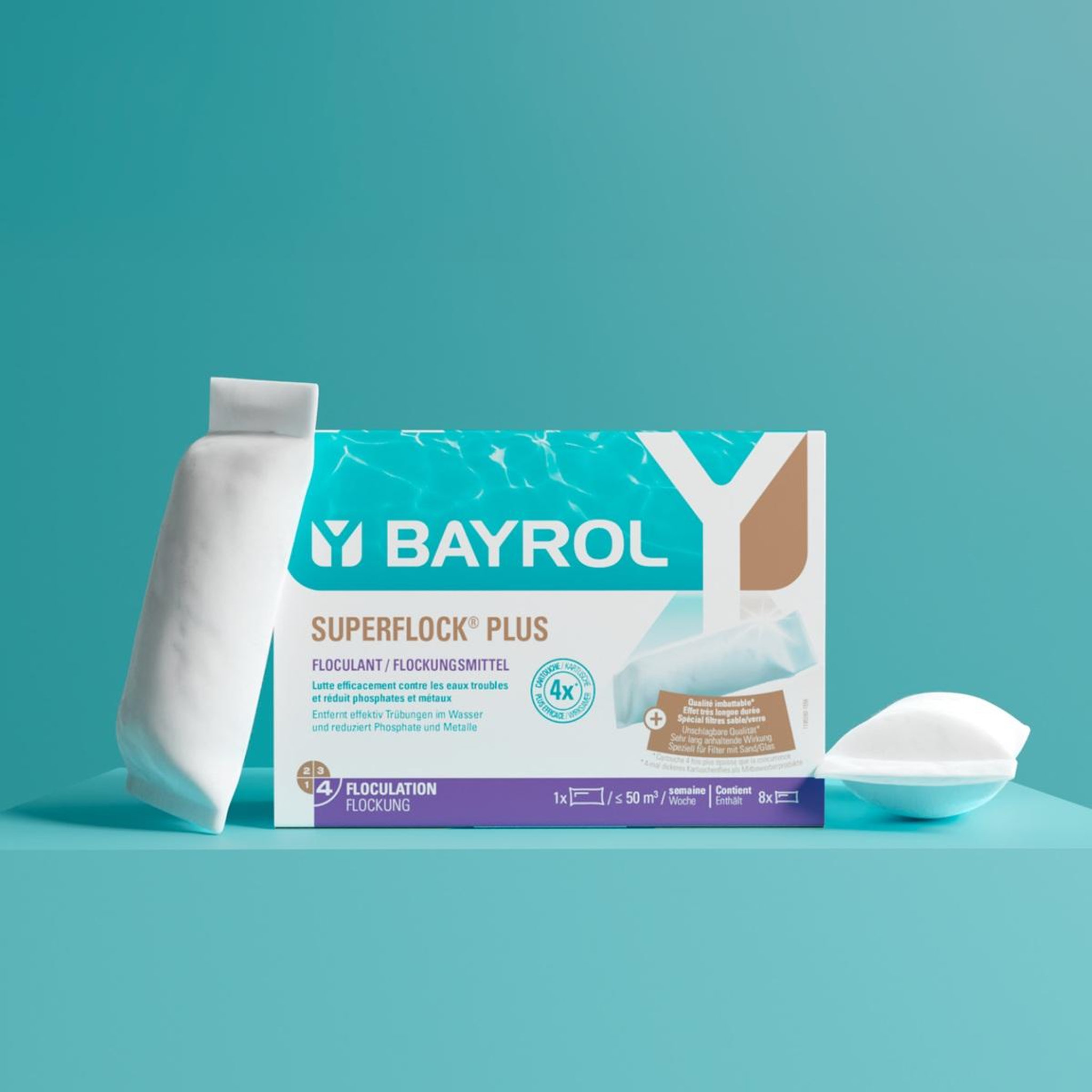 Voir la diapositive 2 : Bayrol Floculant piscine 4 boites de 1kg - 9910004