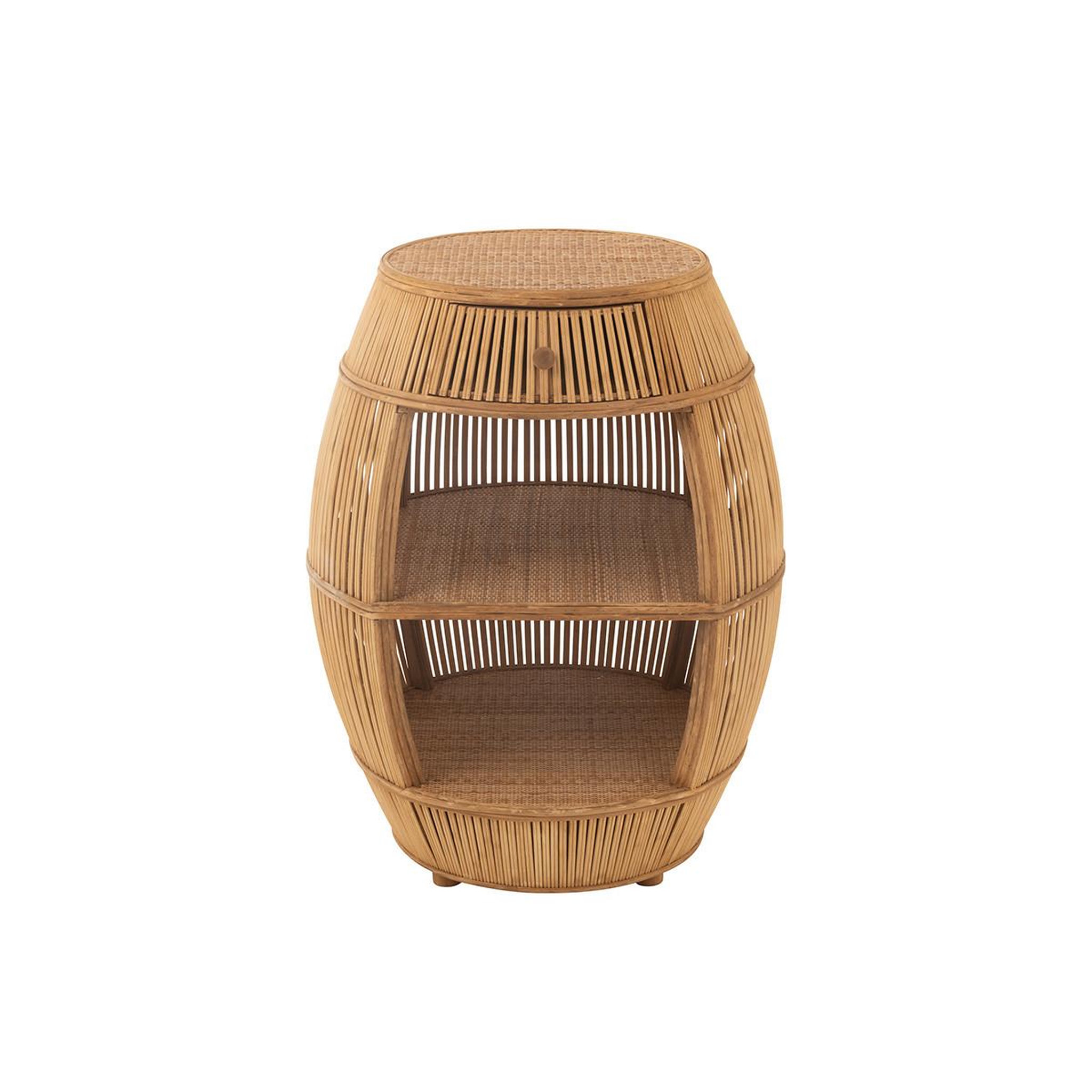 Voir la diapositive 2 : J-LINE Table d'appoint en bambou  barrel  79cm naturel