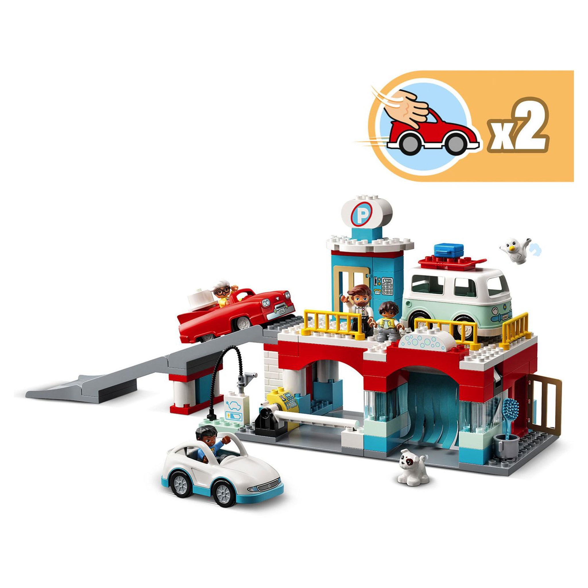 Voir la diapositive 3 : LEGO DUPLO Ma ville 10948 - Le garage et la station de lavage