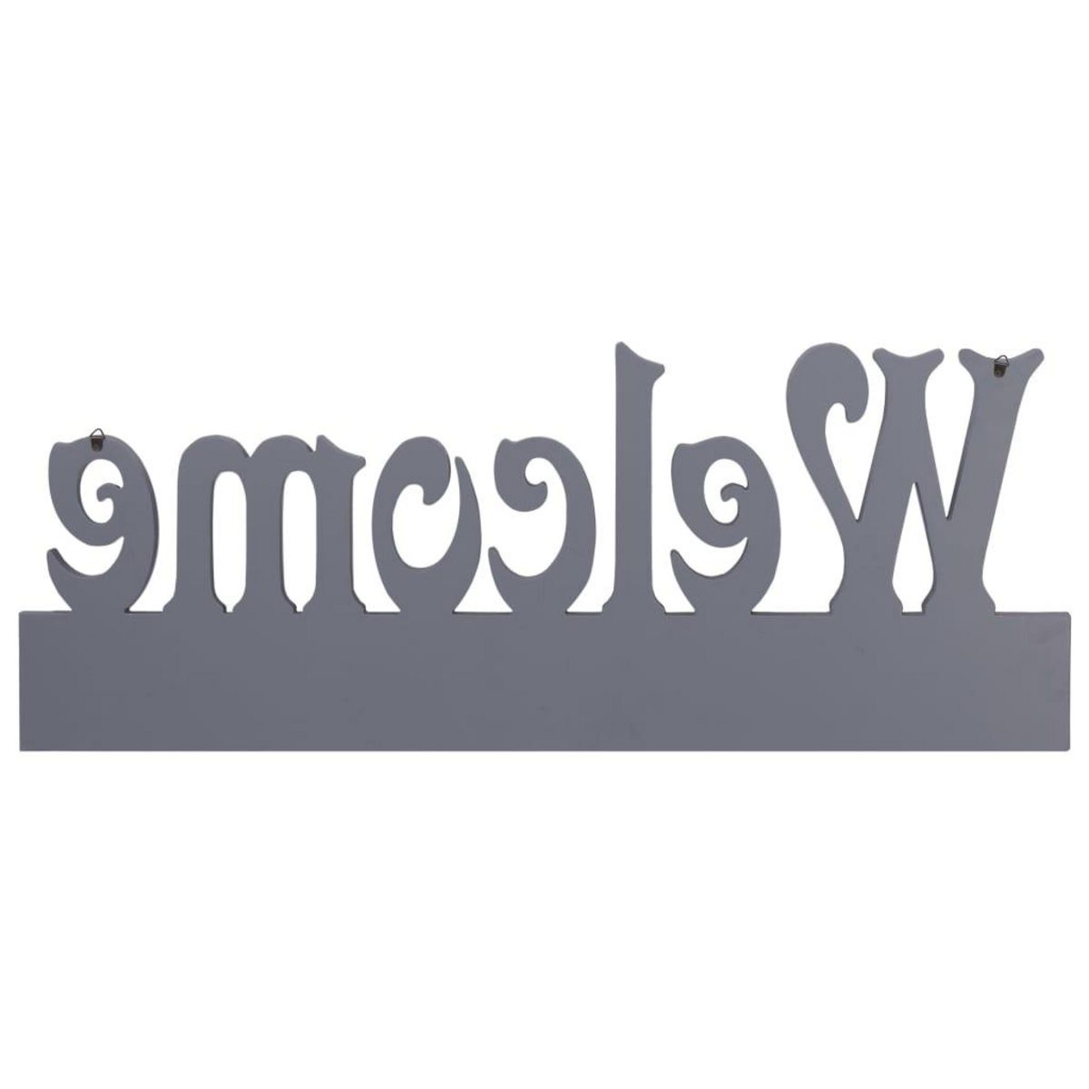 VIDAXL Porte-manteau mural WELCOME Gris 74x29,5 cm