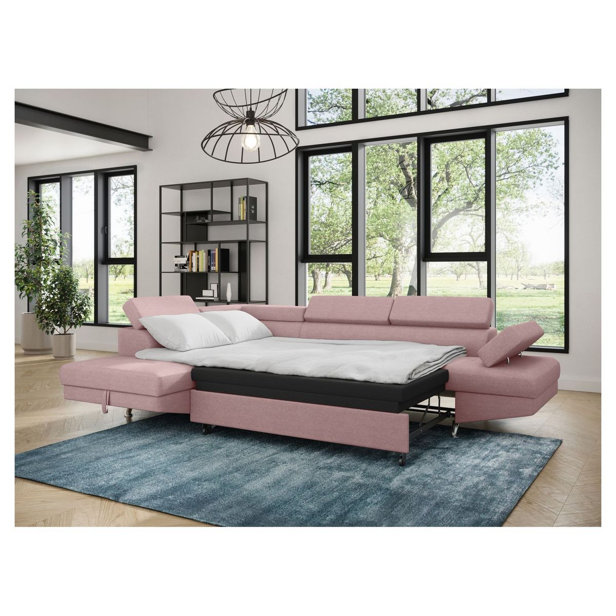 Canapé d'angle gauche convertible 4 à 5 places CHICAGO