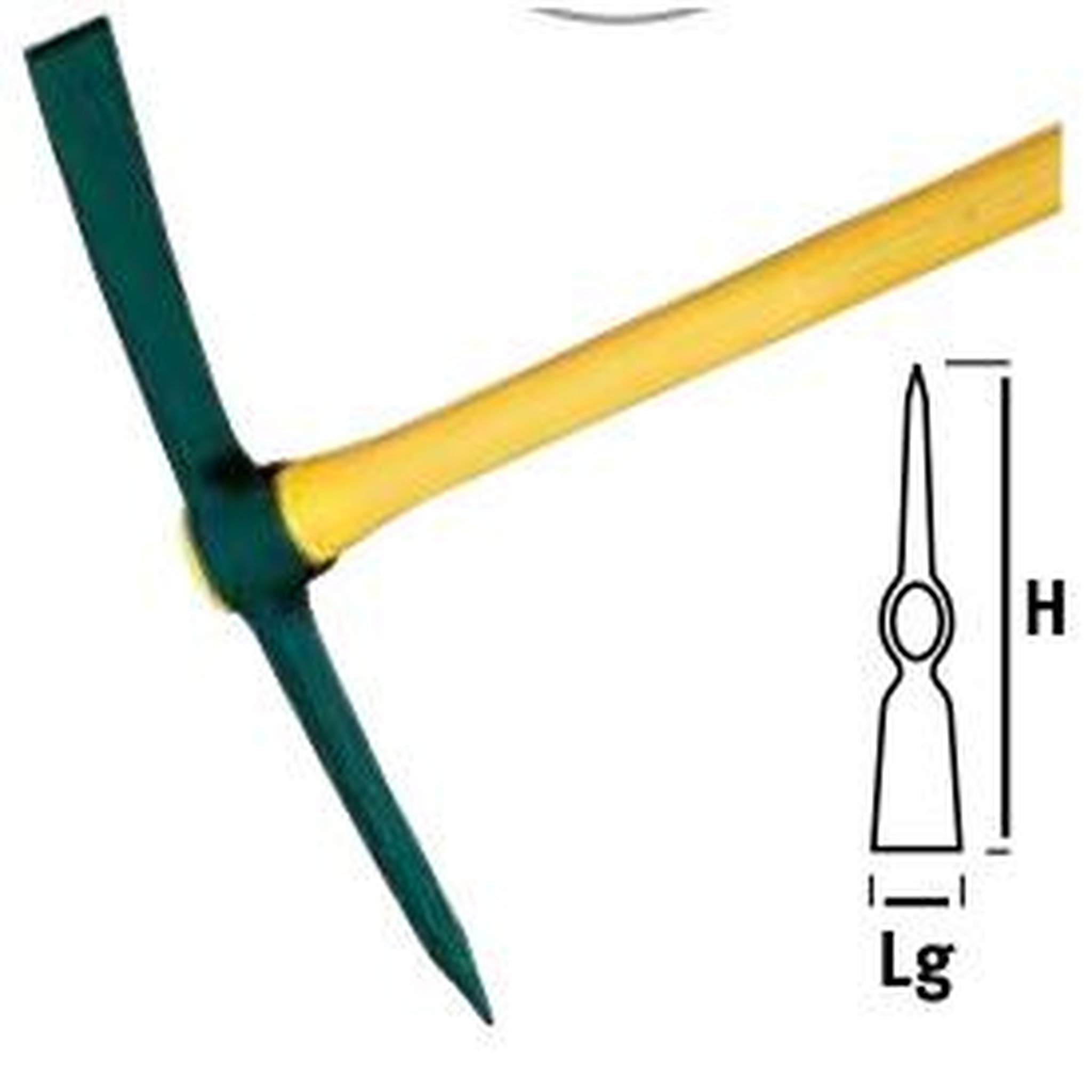 Leborgne Pioche de terrassier douille ovale 2 kg - manche Novamax