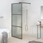 VIDAXL Paroi de douche 80x195 cm Verre ESG fonce Noir